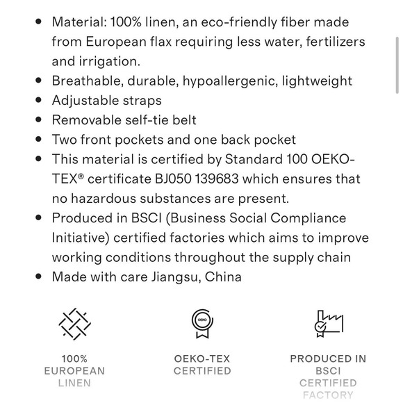 QUINCE Black 100% European Linen Square Neck Jumpsuit NWT Size Large - Picture 7 of 9